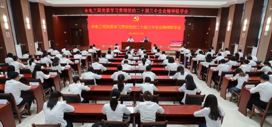 水电三局党委召开学习贯彻党的二十届三中全会精神联学会