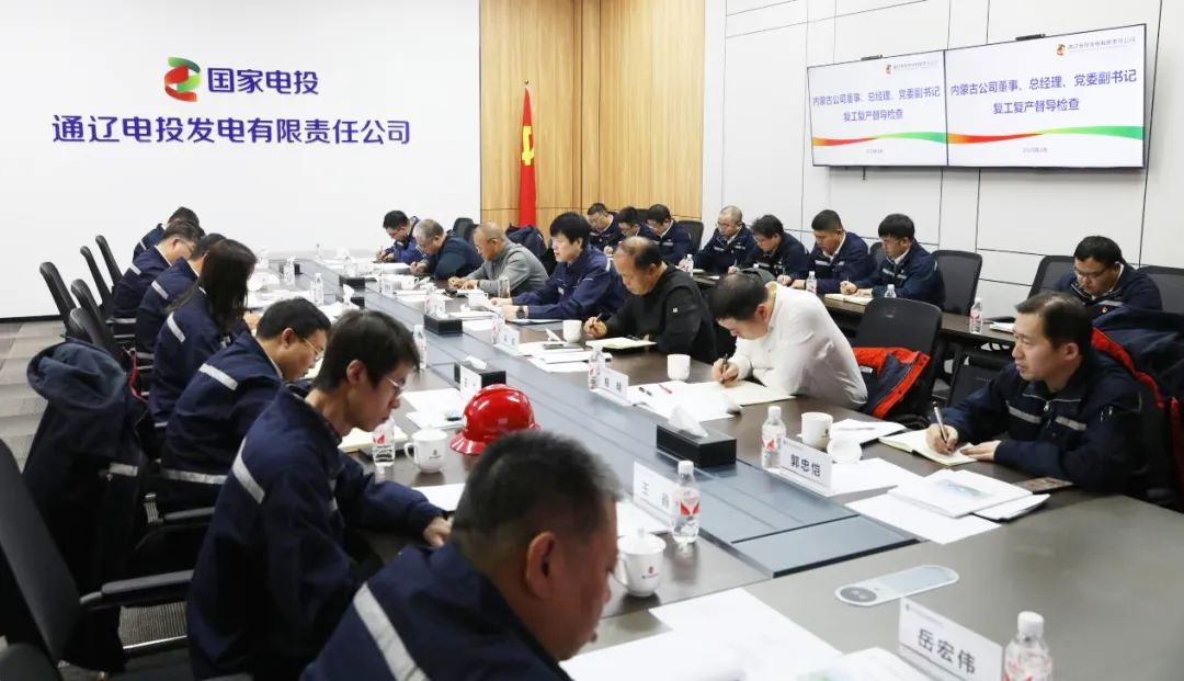 国家电投内蒙古公司总经理张昊到通辽电投发电公司开展安全环保督导及复工复产检查