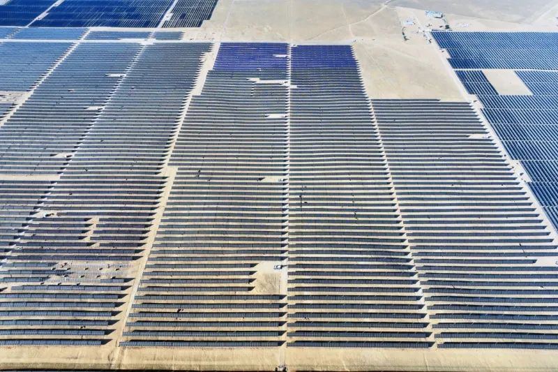 我国单体容量最大采煤沉陷区光伏基地
