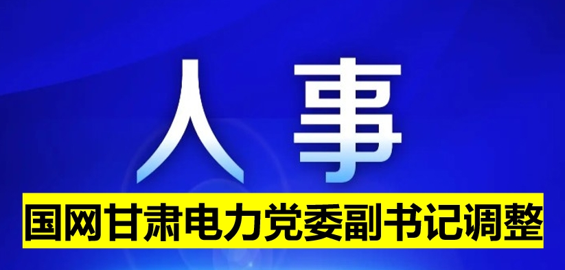 国网甘肃电力党委副书记调整