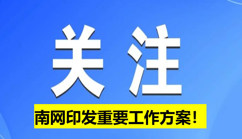 南网印发重要工作方案！